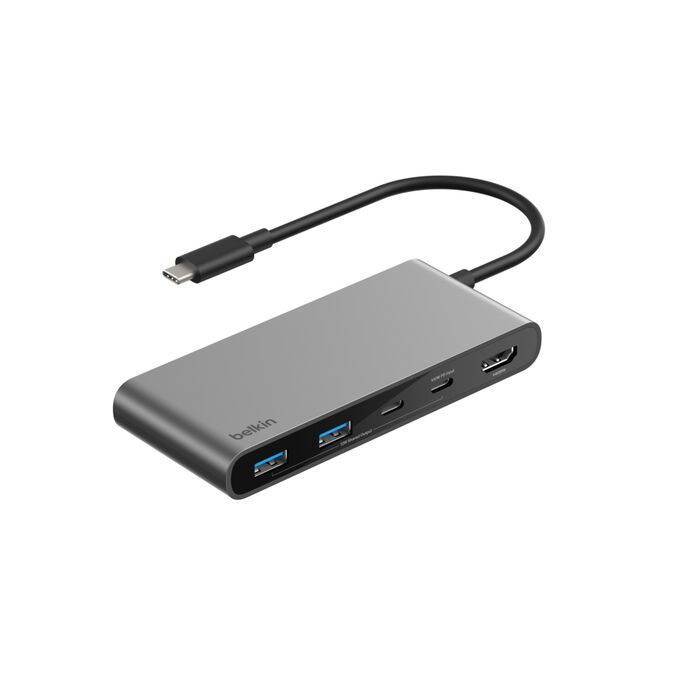 Belkin Connect 7-Port USB-C Hub with Dual USB-C Ports Space Grey