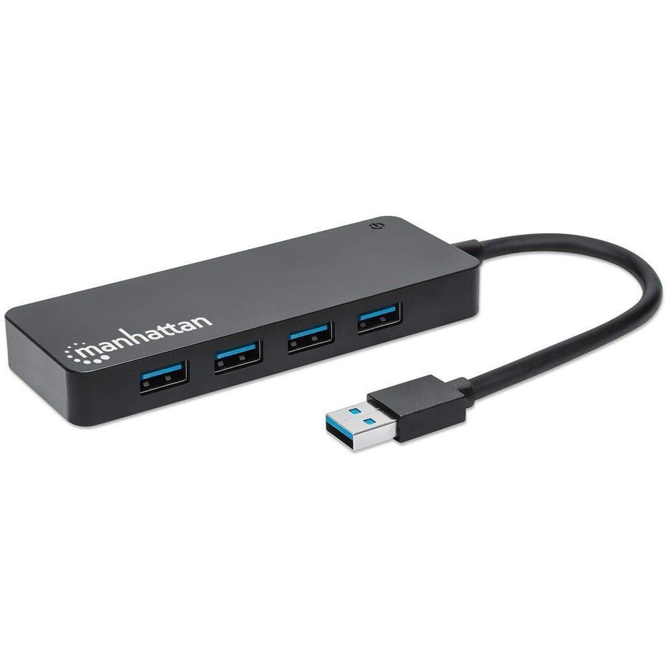 Manhattan 4-portos USB3.2 HUB Black