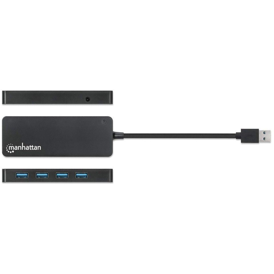 Manhattan 4-portos USB3.2 HUB Black