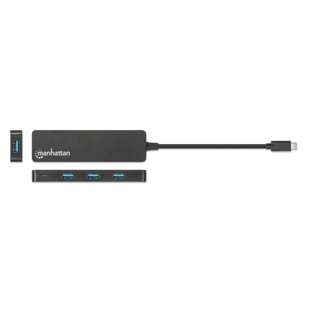 Manhattan 4-portos USB3.2 HUB Black