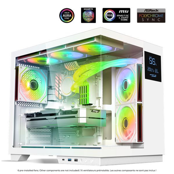 Spirit Of Gamer Viper CRX Tempered Glass White