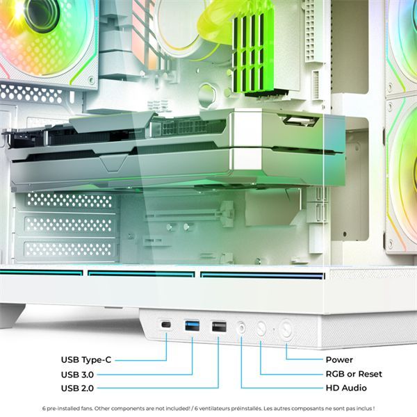 Spirit Of Gamer Viper CRX Tempered Glass White