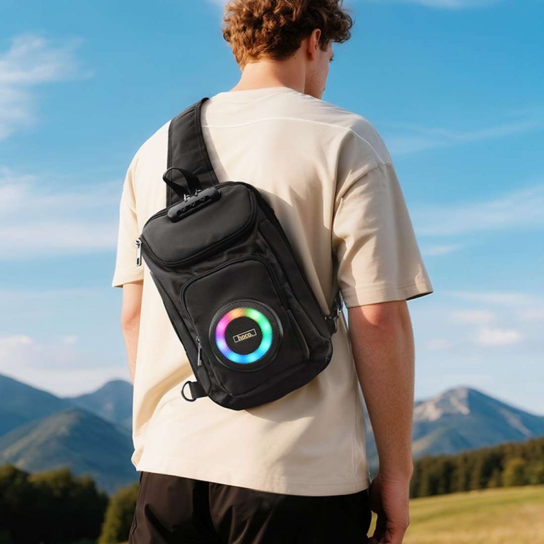 Hoco HC42 Bluetooth Speaker Large Capacity Sling Bag Black