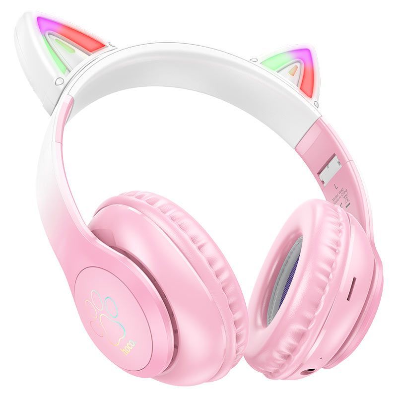 Hoco W42 Cat Wireless Bluetooth Headset Pink