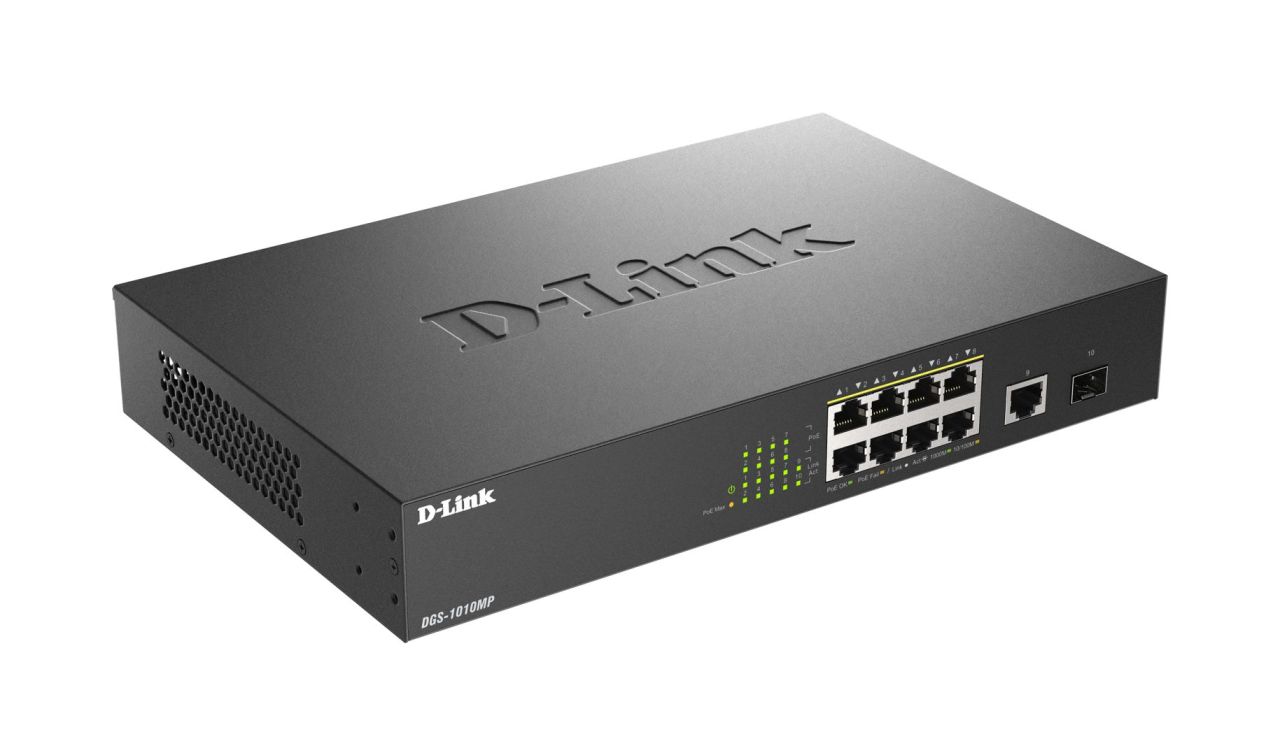 D-Link DGS-1010MP 10-Port Gigabit PoE Switch