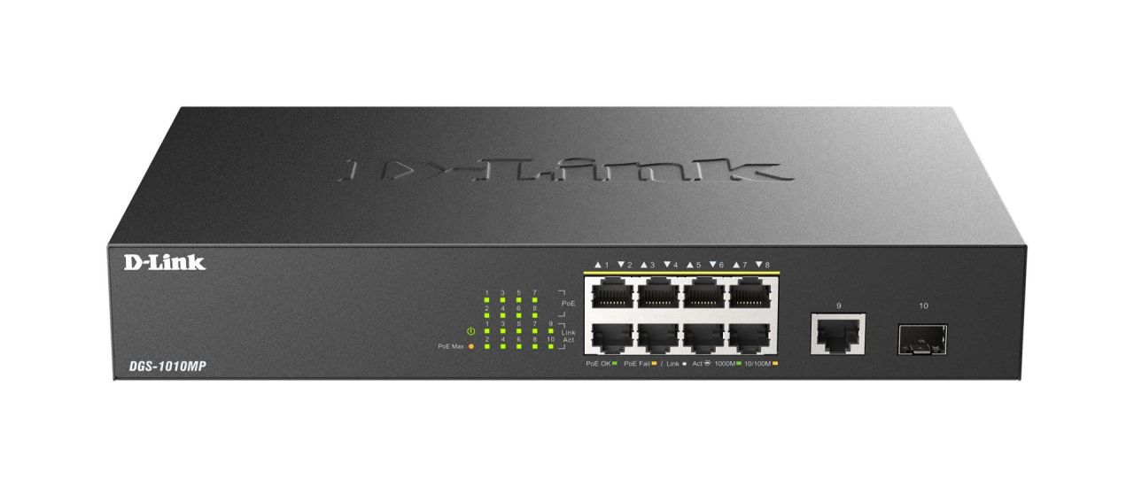 D-Link DGS-1010MP 10-Port Gigabit PoE Switch
