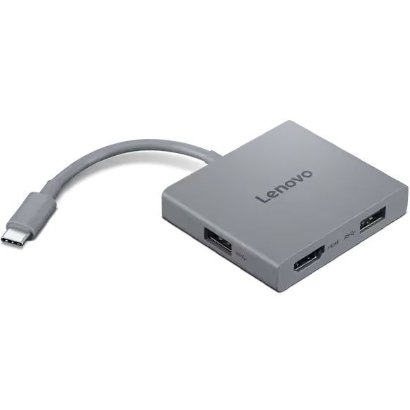 Lenovo USB-C 4 in 1 Travel Hub Gen2 Luna Grey