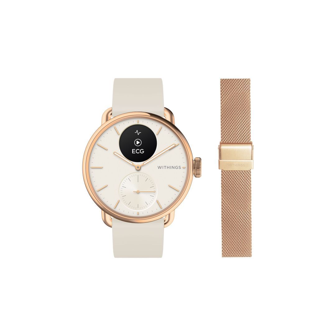 Withings Scanwatch 2 38mm including Milanese wristband Rose Gold Withings Scanwatch 2 38mm including Milanese wristband Rose Gold