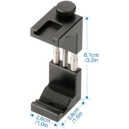 Ulanzi ST-02S alumínium telefon adapter, vakupapucs csatlakozóval, fekete