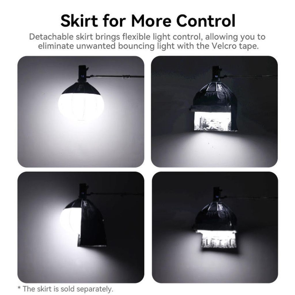 Ulanzi szoknya gömb softboxhoz/lanternhez, 65cm, 2db