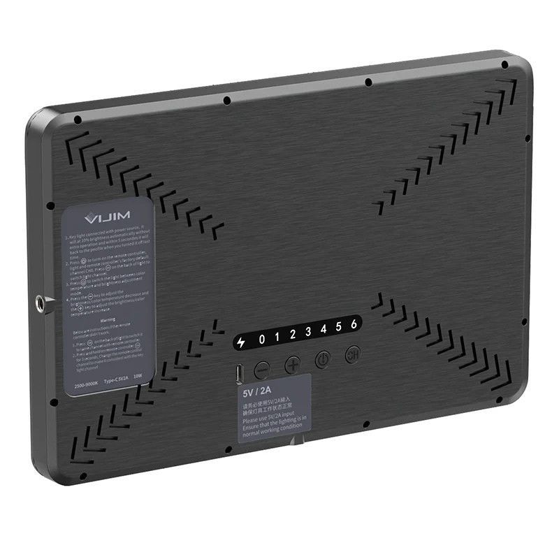 Ulanzi Vijim K20 Led panel, 28cm átmérő, 650 Lumen, 2500k-9000K, asztali álvánnyal, távirányítóval