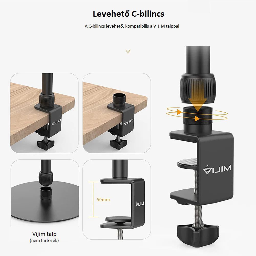 Ulanzi Vijim LS10 multifunkciós, asztalra rögzíthető állvány rendszer