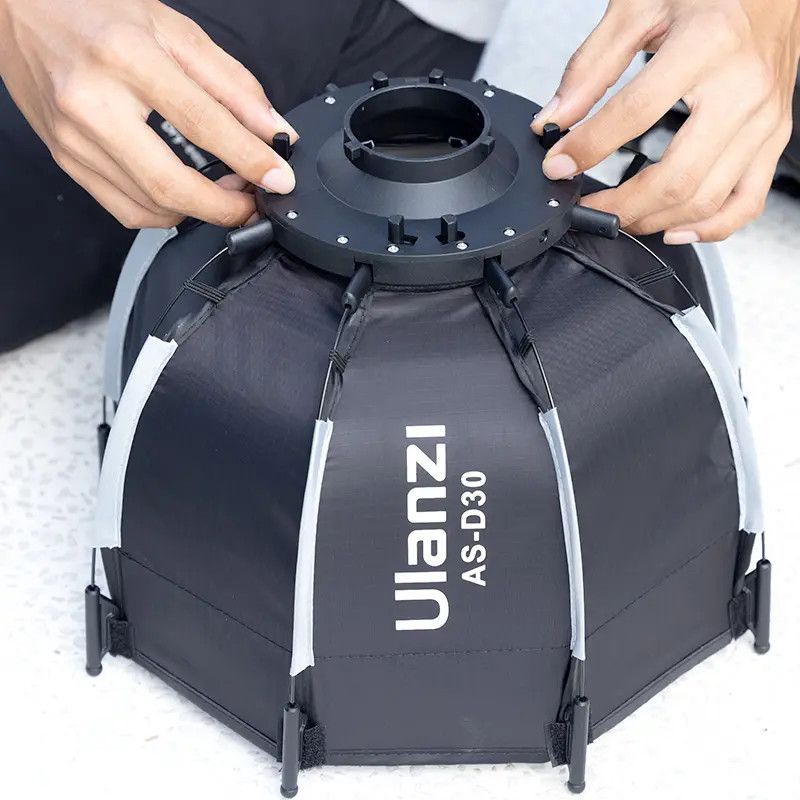 Ulanzi AS-D30 30cm-es nyitható octobox, mini Bowens csatlakozás Ulanzi AS-D30 30cm-es nyitható octobox, mini Bowens csatlakozás