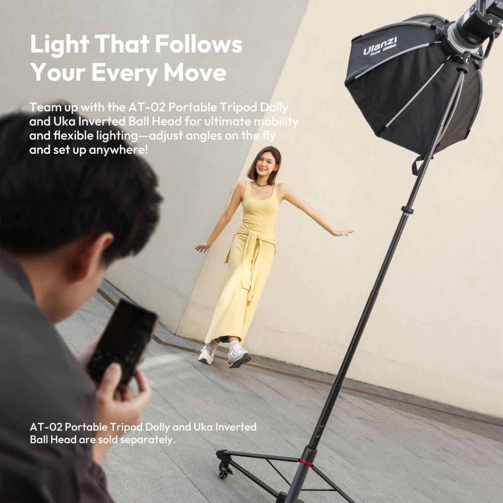 Ulanzi AT-02 állvány 200cm maximális magasság, 5kg teherbírás Ulanzi AT-02 állvány 200cm maximális magasság, 5kg teherbírás