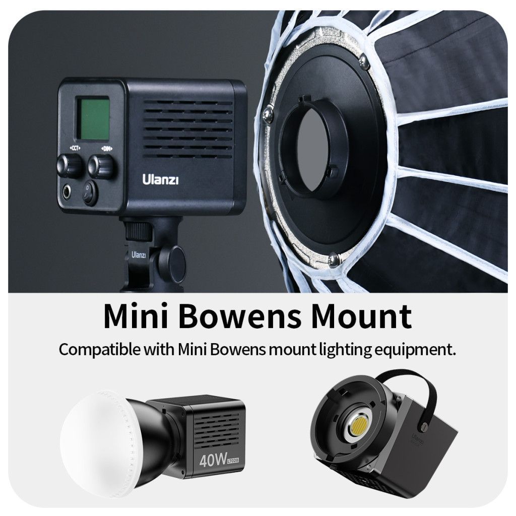Ulanzi D60 60cm-es nyitható parabola méhsejtráccsal, Mini Bowens csatlakozás Ulanzi D60 60cm-es nyitható parabola méhsejtráccsal, Mini Bowens csatlakozás