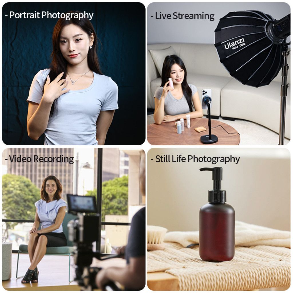 Ulanzi D60 60cm-es nyitható parabola méhsejtráccsal, Mini Bowens csatlakozás Ulanzi D60 60cm-es nyitható parabola méhsejtráccsal, Mini Bowens csatlakozás