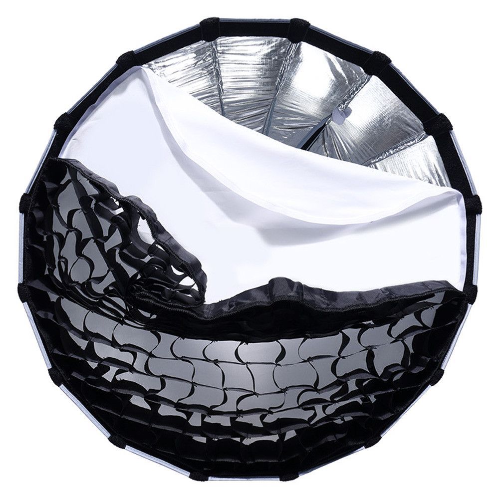 Ulanzi D60 60cm-es nyitható parabola méhsejtráccsal, Mini Bowens csatlakozás Ulanzi D60 60cm-es nyitható parabola méhsejtráccsal, Mini Bowens csatlakozás