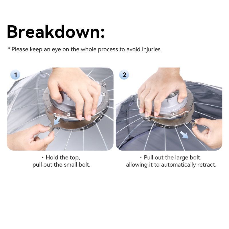 Ulanzi D90 90cm-es nyitható parabola méhsejtráccsal, Bowens csatlakozás Ulanzi D90 90cm-es nyitható parabola méhsejtráccsal, Bowens csatlakozás