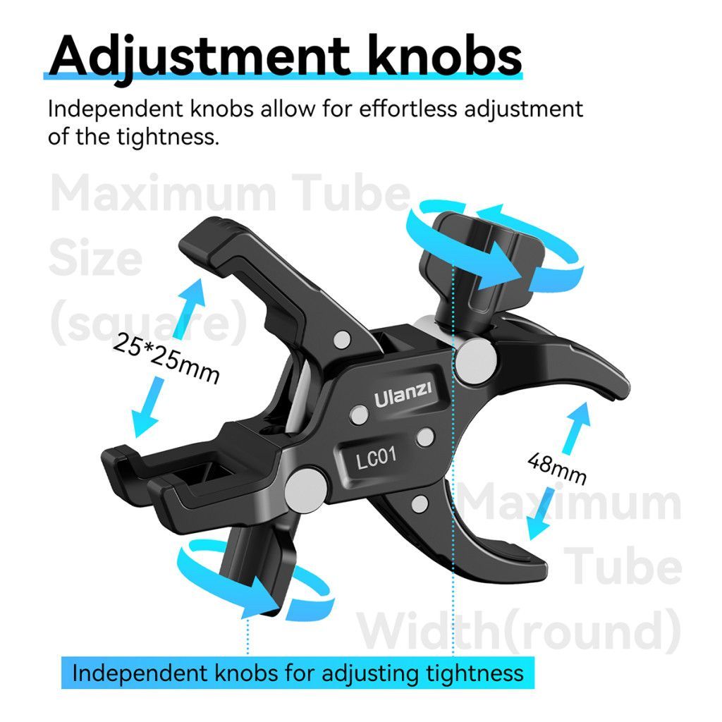 Ulanzi LC01 super clamp, dupla satu, rögzítőbilincs Ulanzi LC01 super clamp, dupla satu, rögzítőbilincs
