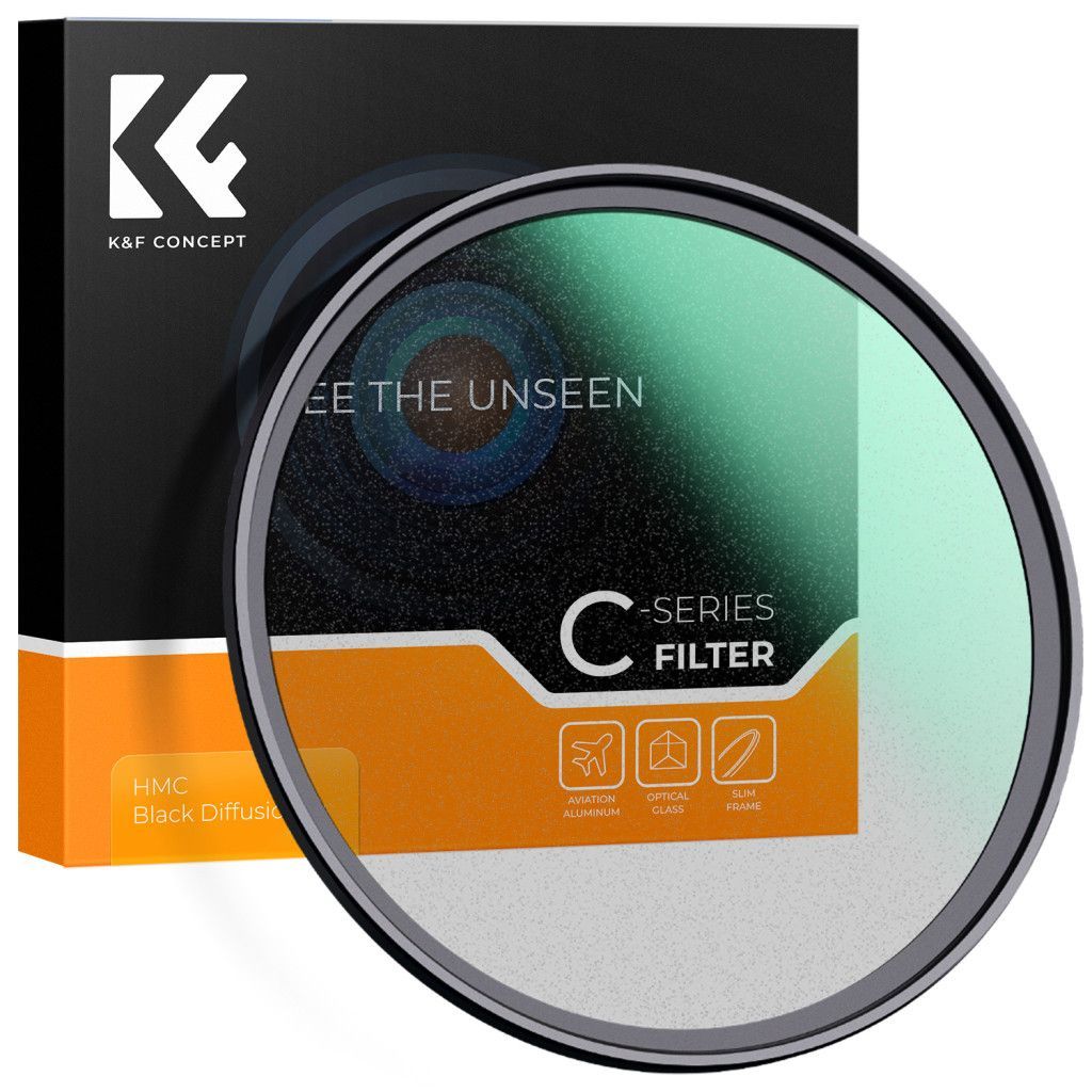 K&F Concept C Series Black Mist 1/4 lágyító szűrő, ultravékony többrétegű bevonat, 40,5mm