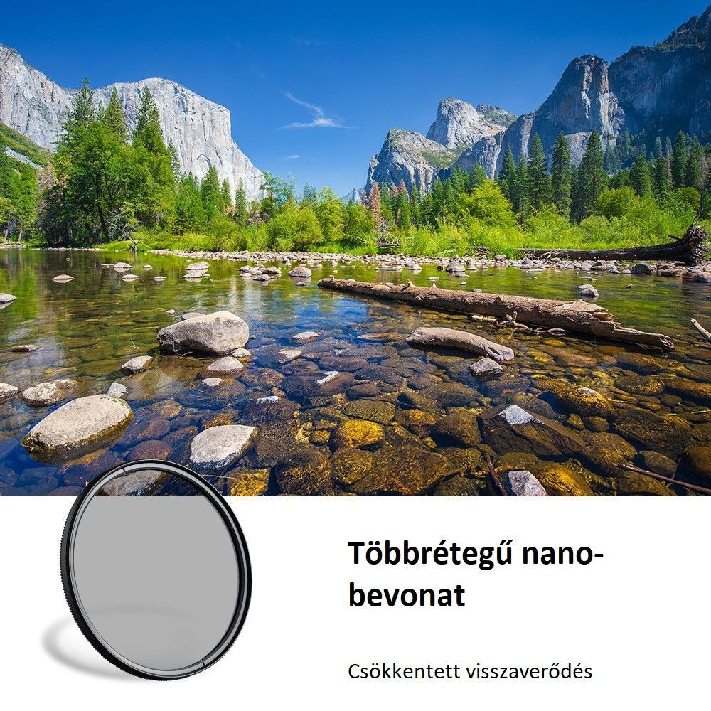 K&F Concept Classic Series CPL cirkuláris polár szűrő, 52 mm
