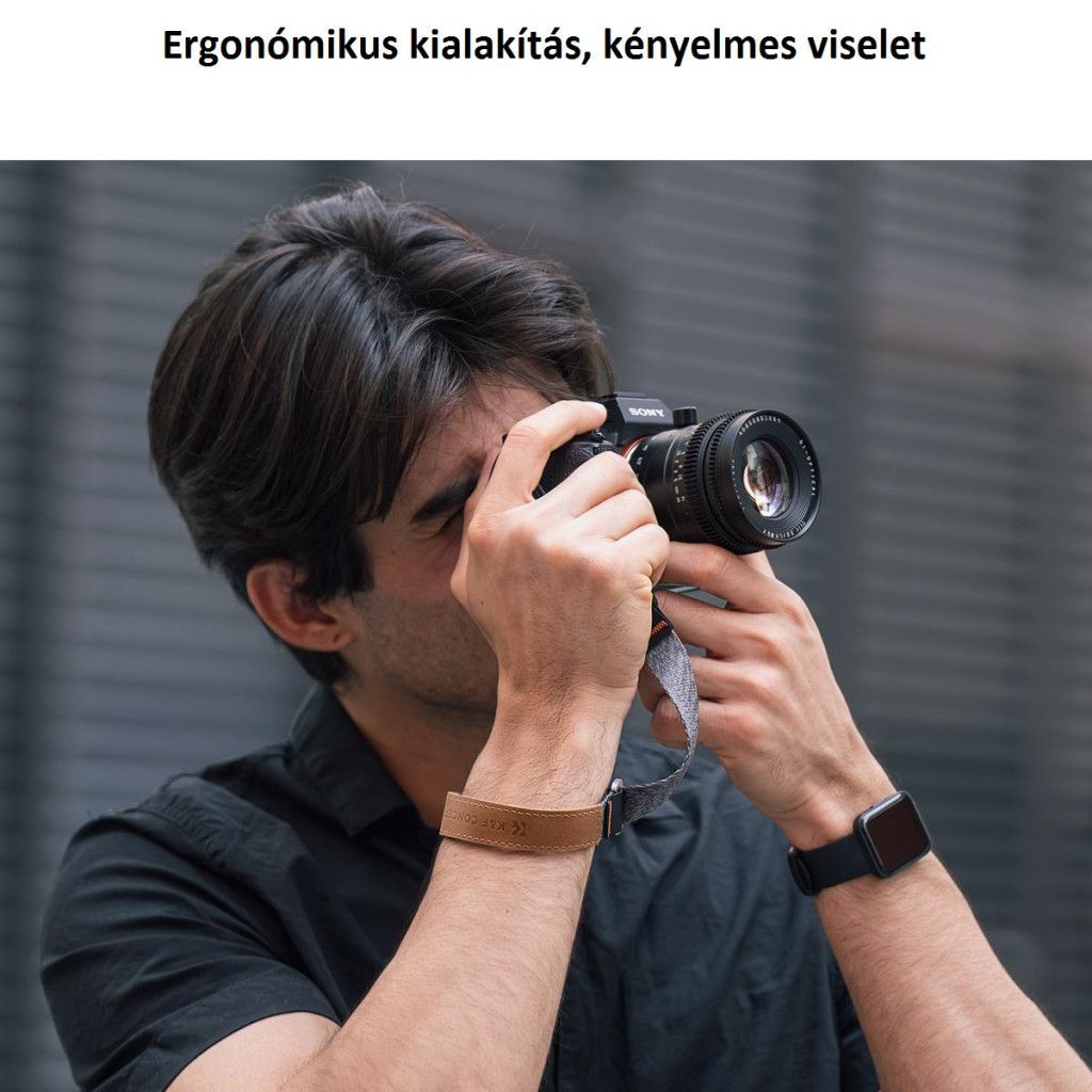 K&F Concept fényképezőgép csuklópánt gyors kioldással, barna-szürke