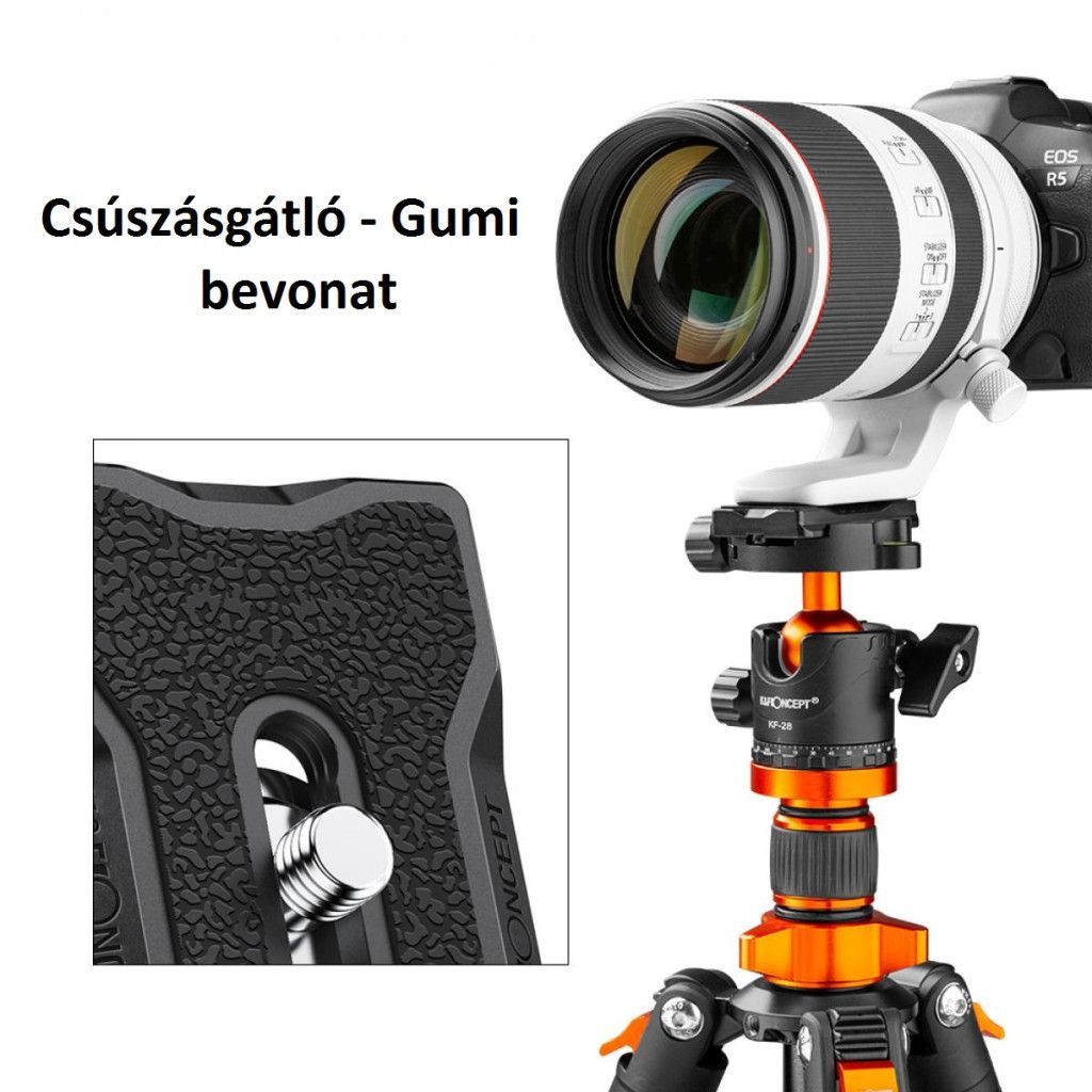 K&F Concept KF31.030 Arca Swiss alumínium gyors-cseretalp, szabványos 1/4"-es csavarral