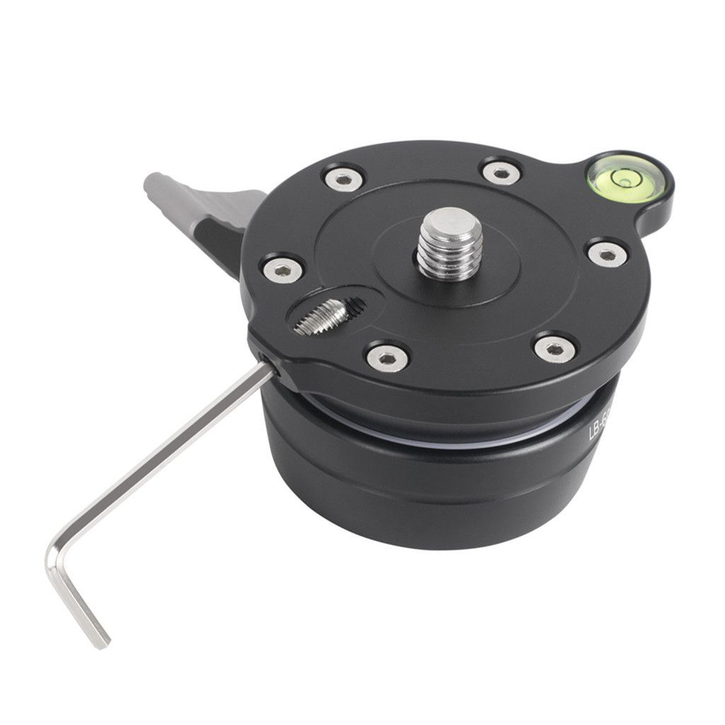 K&F Concept LB-60 panoráma állvány fej, 10kg teherbírás, 3/8"-os csatlakozás, vízszintjelző