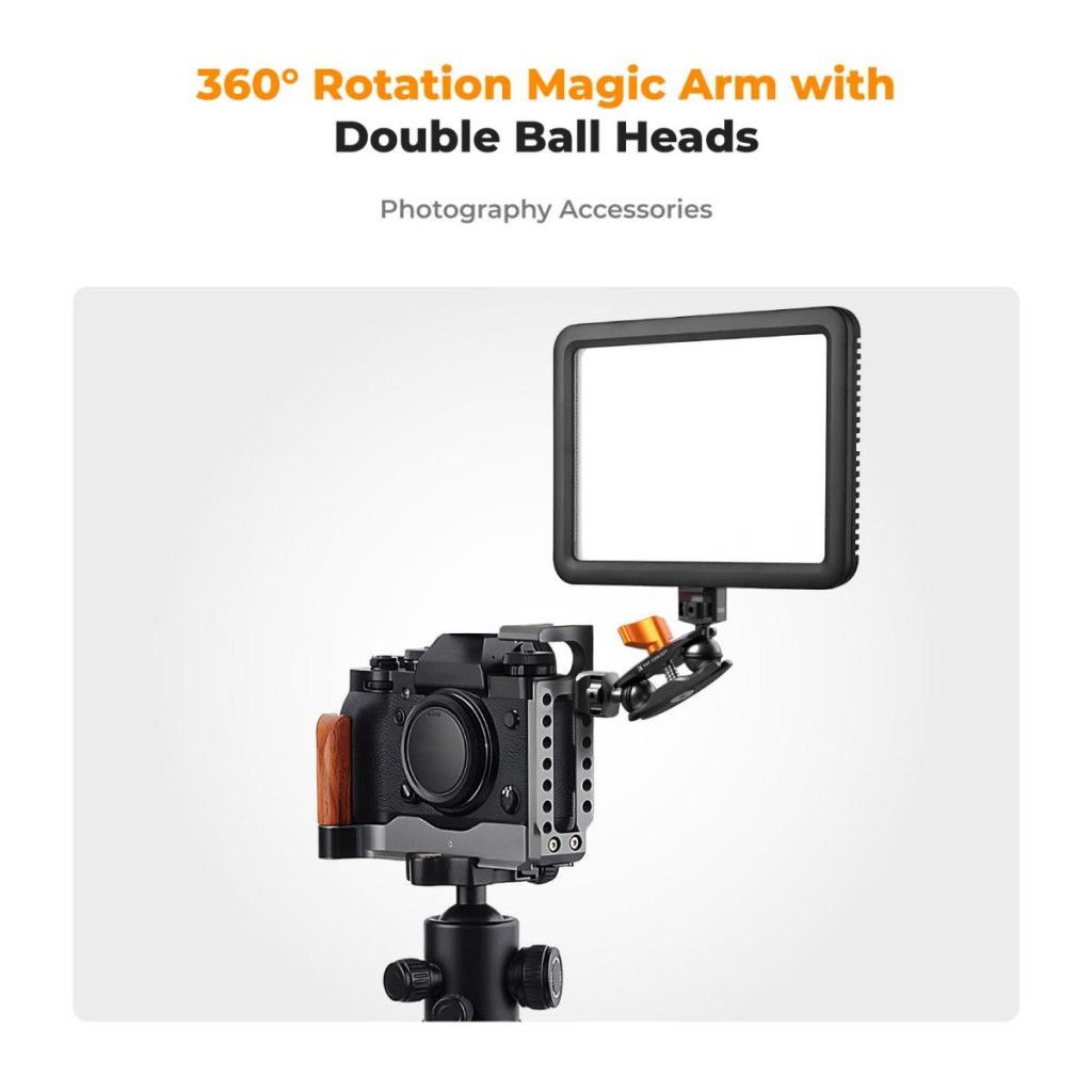 K&F Concept MS14 magic arm, 360°-os forgás, dupla gömbfej, 5kg teherbírás,