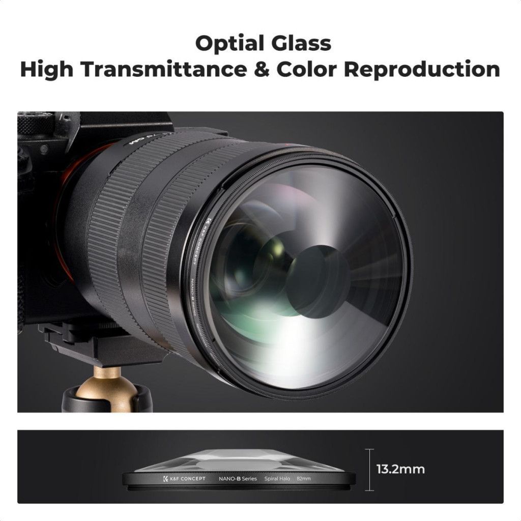 K&F Concept Nano-B Series Halo Swirl, spirál hatás effekt szűrő, 72mm