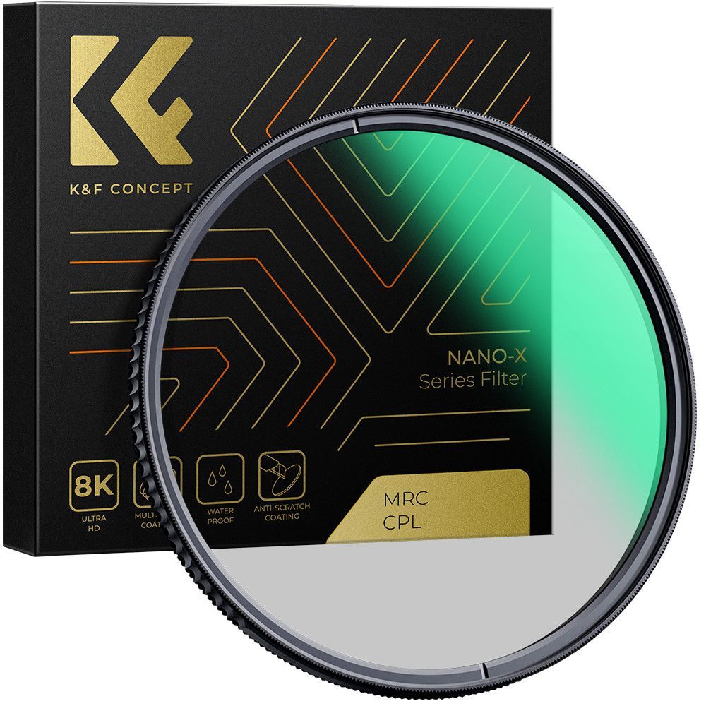 K&F Concept NANO-X series, B270, HD, CPL szűrő, vízlepergető, karcálló, 58mm