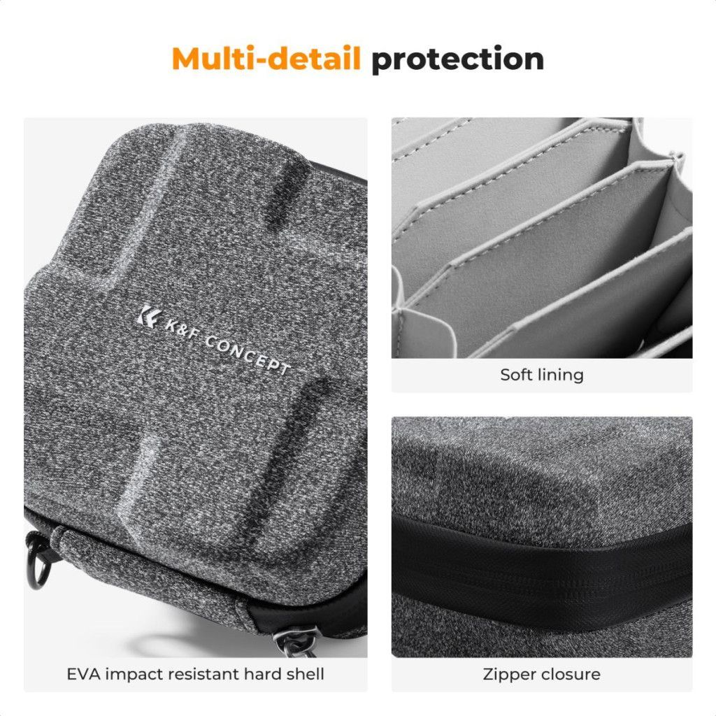 K&F Concept szűrőtartó kemény tok, 10db szűrő számára, max 82mm