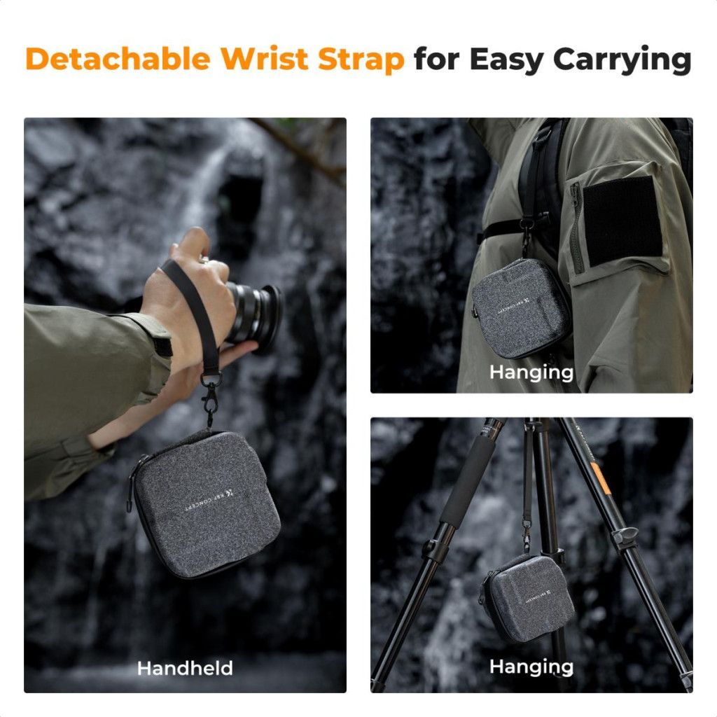 K&F Concept szűrőtartó kemény tok, 10db szűrő számára, max 82mm