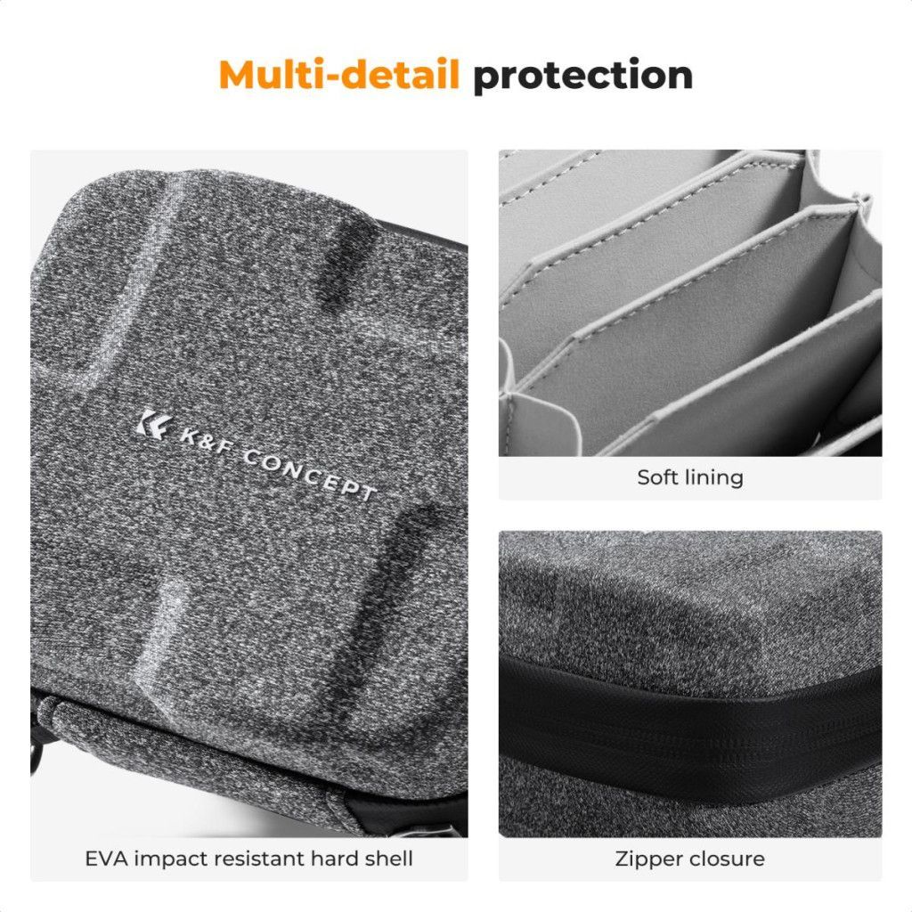 K&F Concept szűrőtartó kemény tok, 10db szűrő számára, max 92mm