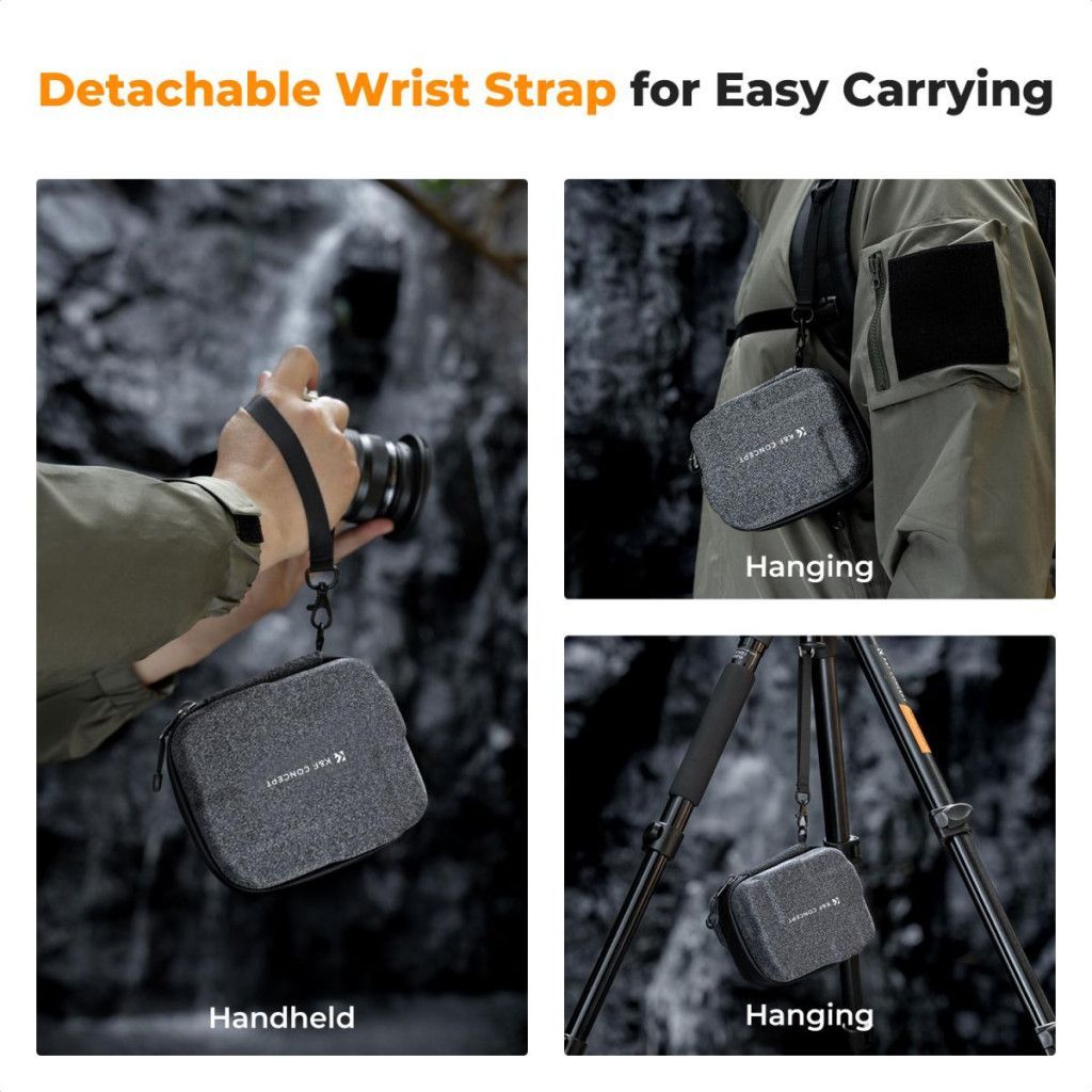 K&F Concept szűrőtartó kemény tok, 10db szűrő számára, max 92mm