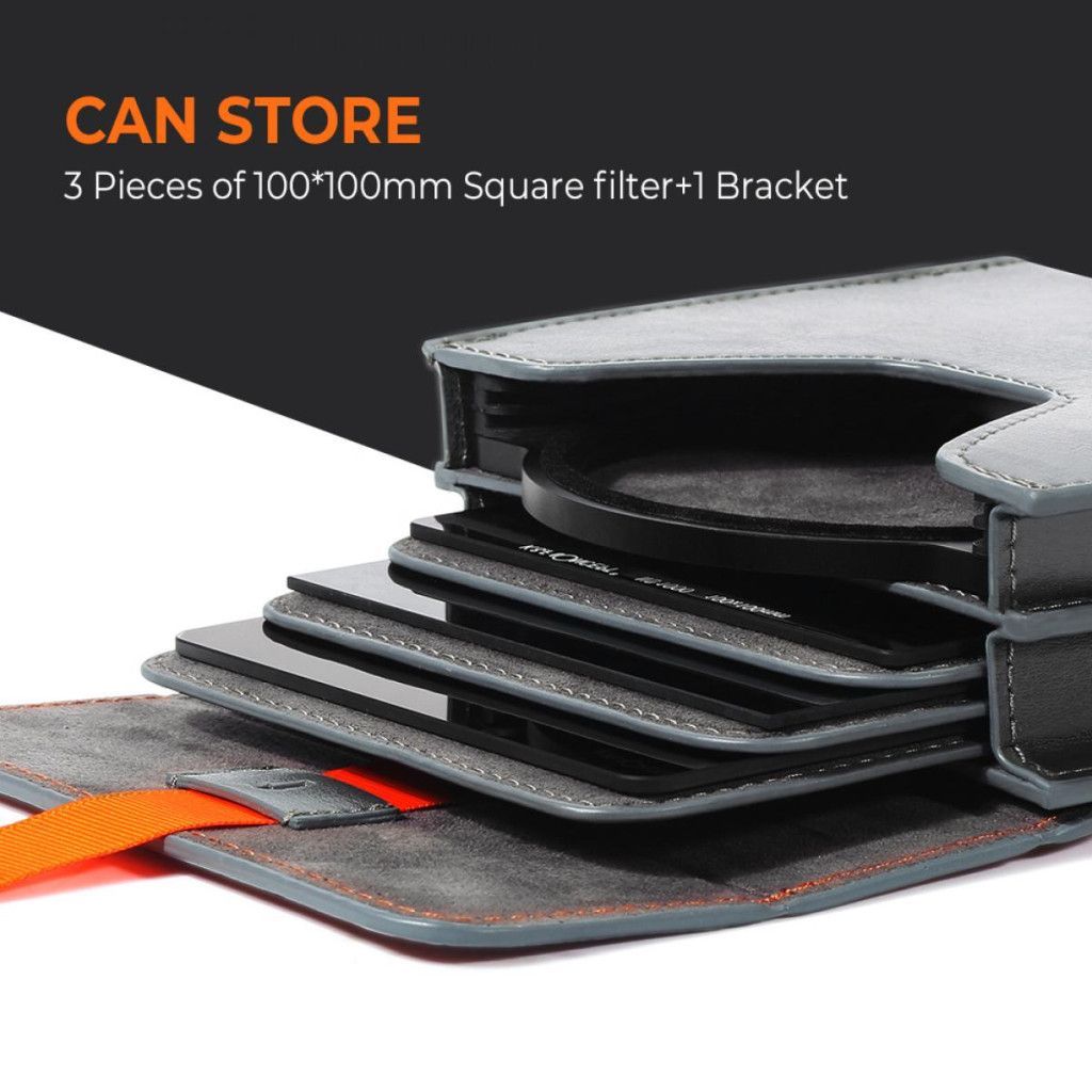 K&F Concept szűrőtartó kemény tok, 3db lapszűrő számára, max 100x100mm