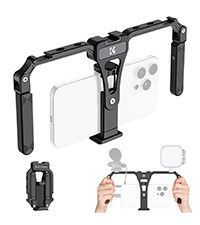 K&F Concept telefon rig, cage, univerzális keret, összecsukható, 3db vakupapucs, állványmenet