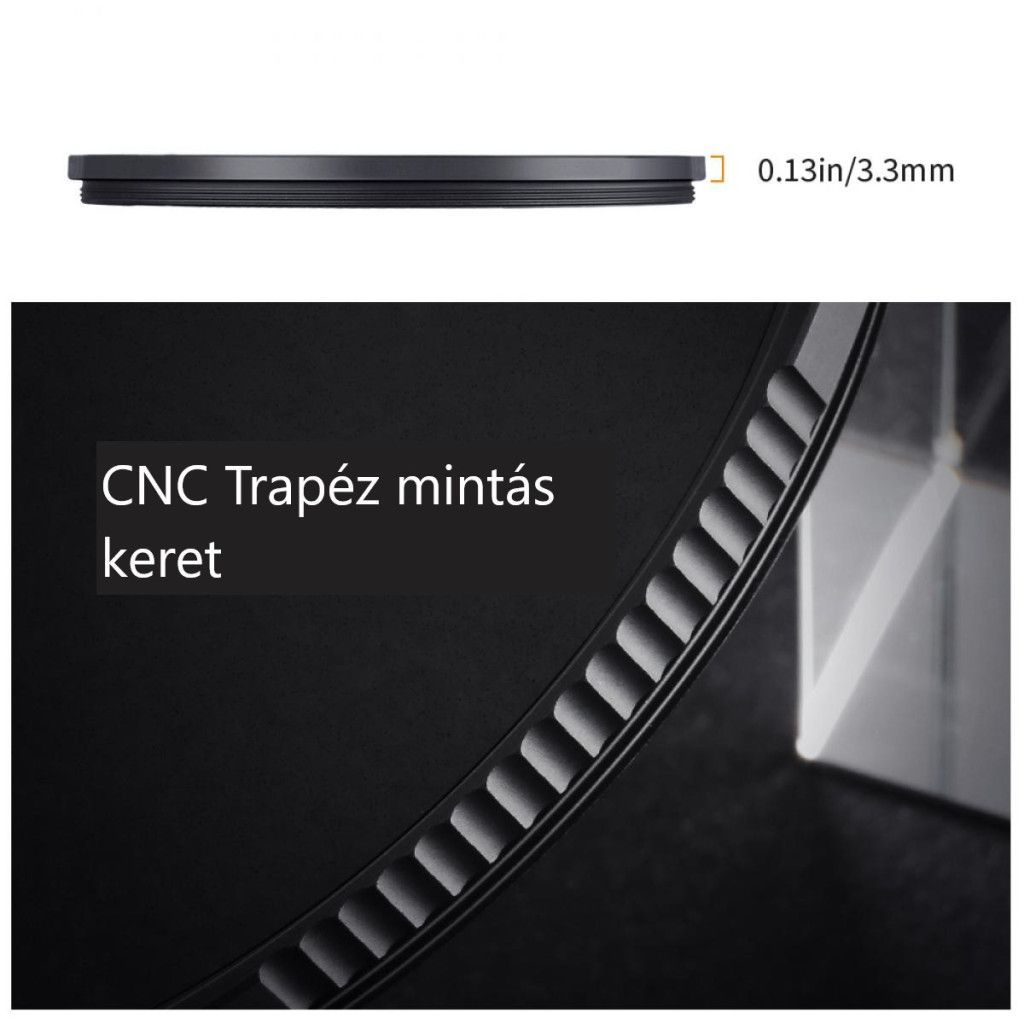 K&F Concept 55MM Nano-X Black Mist lágyító szűrő 1/2, Karcálló -