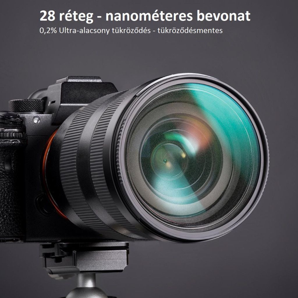 K&F Concept 58MM Nano-X Black Mist lágyító szűrő 1/2, Karcálló