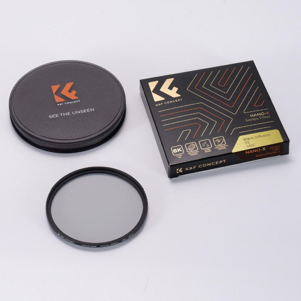 K&F Concept 58MM Nano-X Black Mist lágyító szűrő 1/2, Karcálló