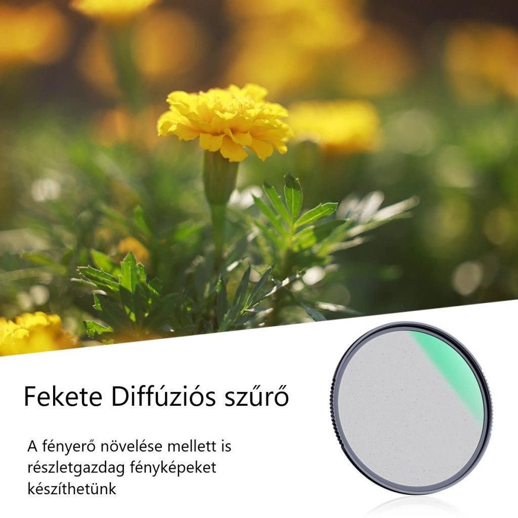 K&F Concept 82MM Nano-X Black Mist lágyító szűrő 1/2, Karcálló -