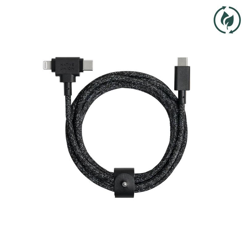Native Union Belt Cable Duo (USB-C – Lighting/USB-C) 1,5m Cosmos