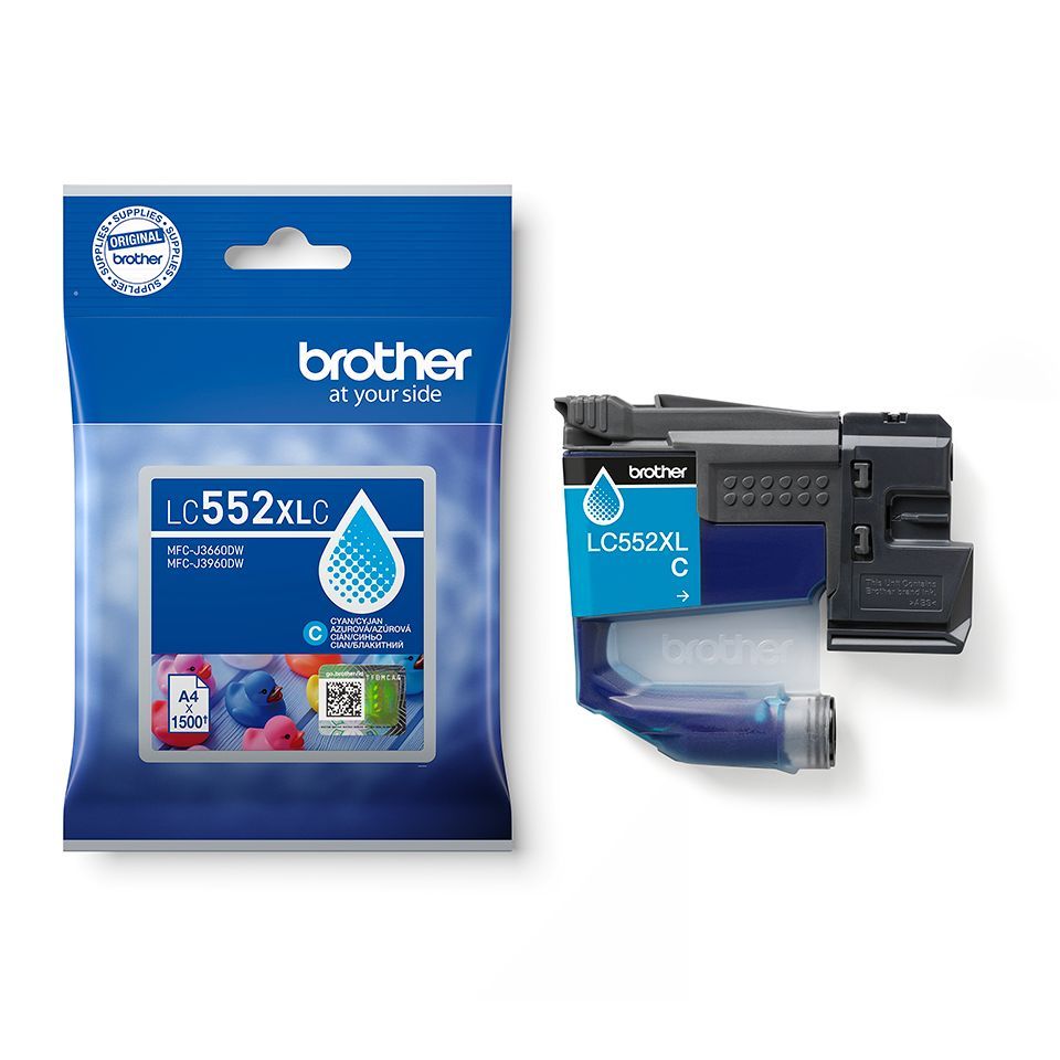 Brother LC552XLC Cyan tintapatron