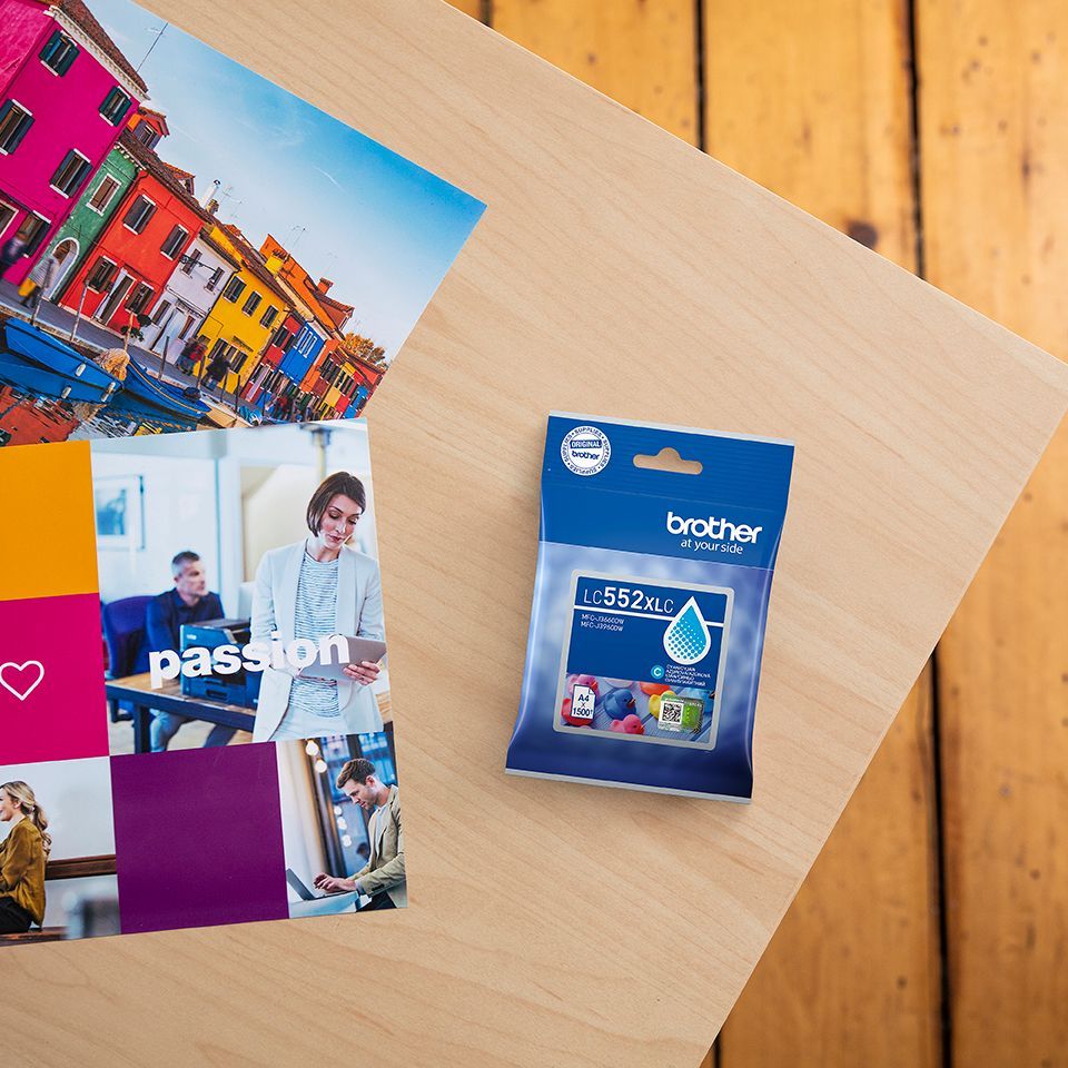 Brother LC552XLC Cyan tintapatron