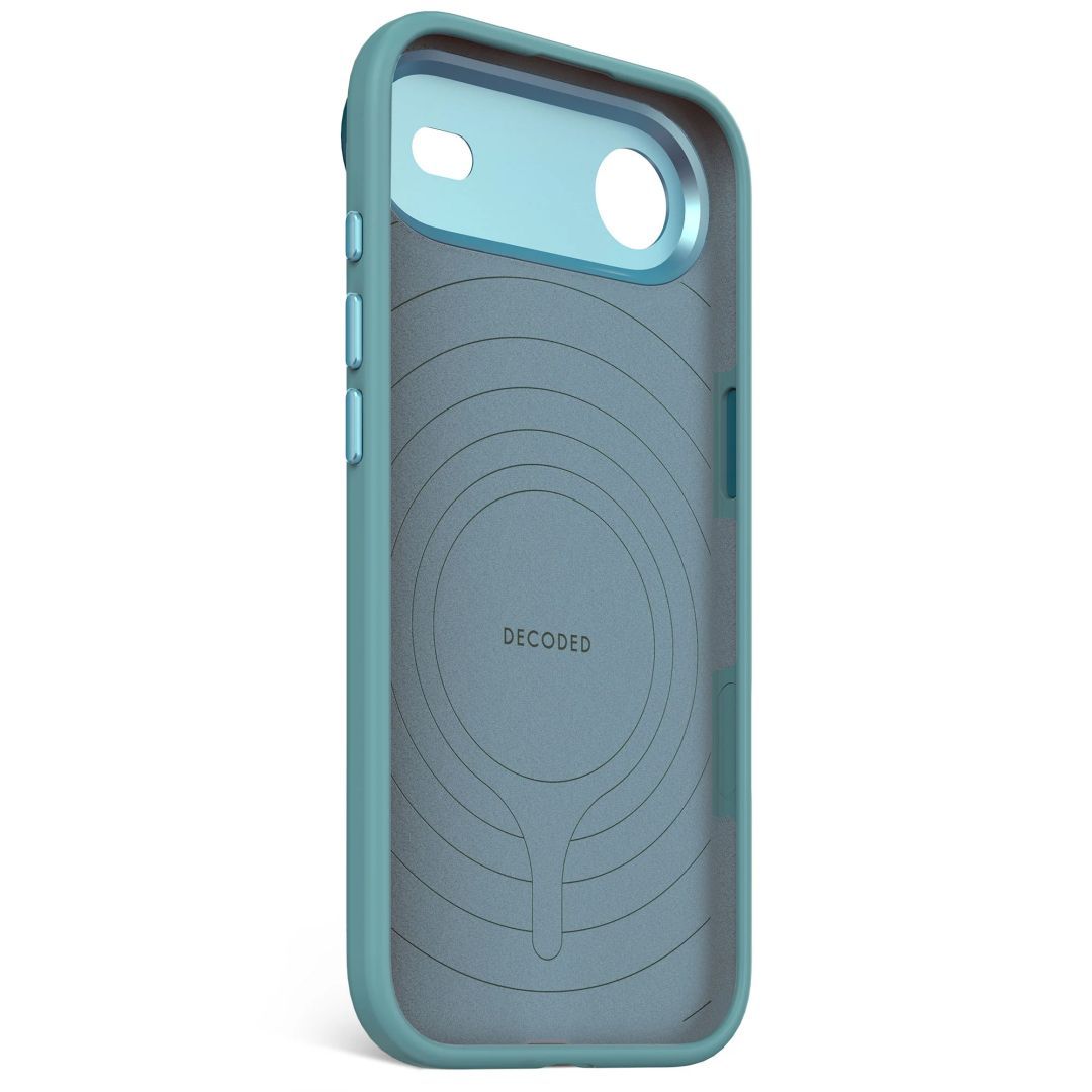 Decoded AntiMicrobial Silicone Backcover for iPhone 17 Air Retro Blue