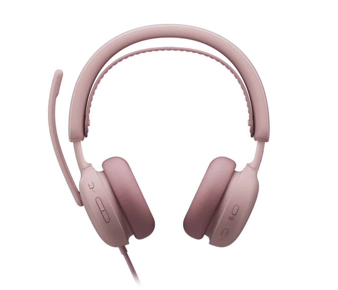 Logitech Zone Wired 2 for Business Teams version Headset Rose