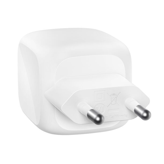 Belkin BoostCharge Pro 2-Port USB-C 50W Adapter White