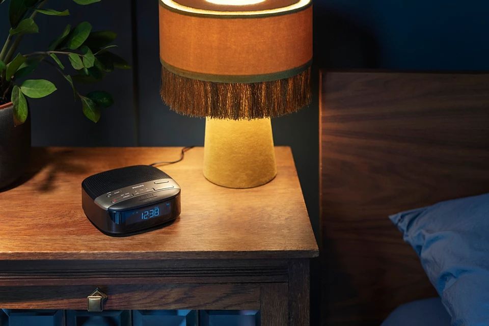 Philips Alarm Clock FM Radio Black