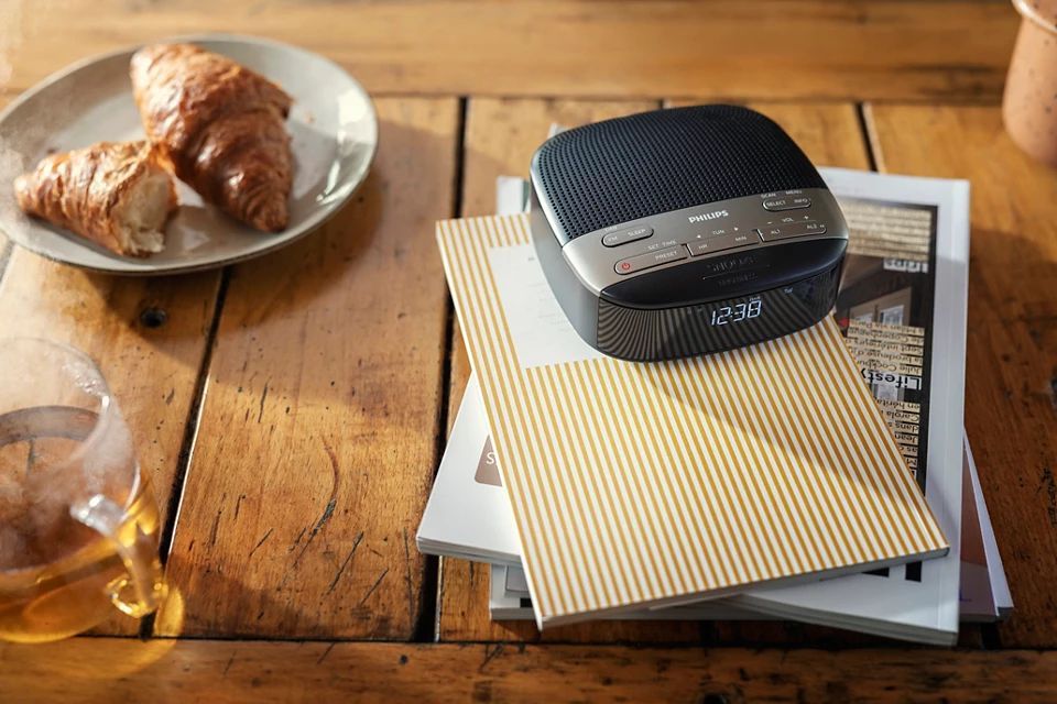 Philips Alarm Clock FM Radio Black
