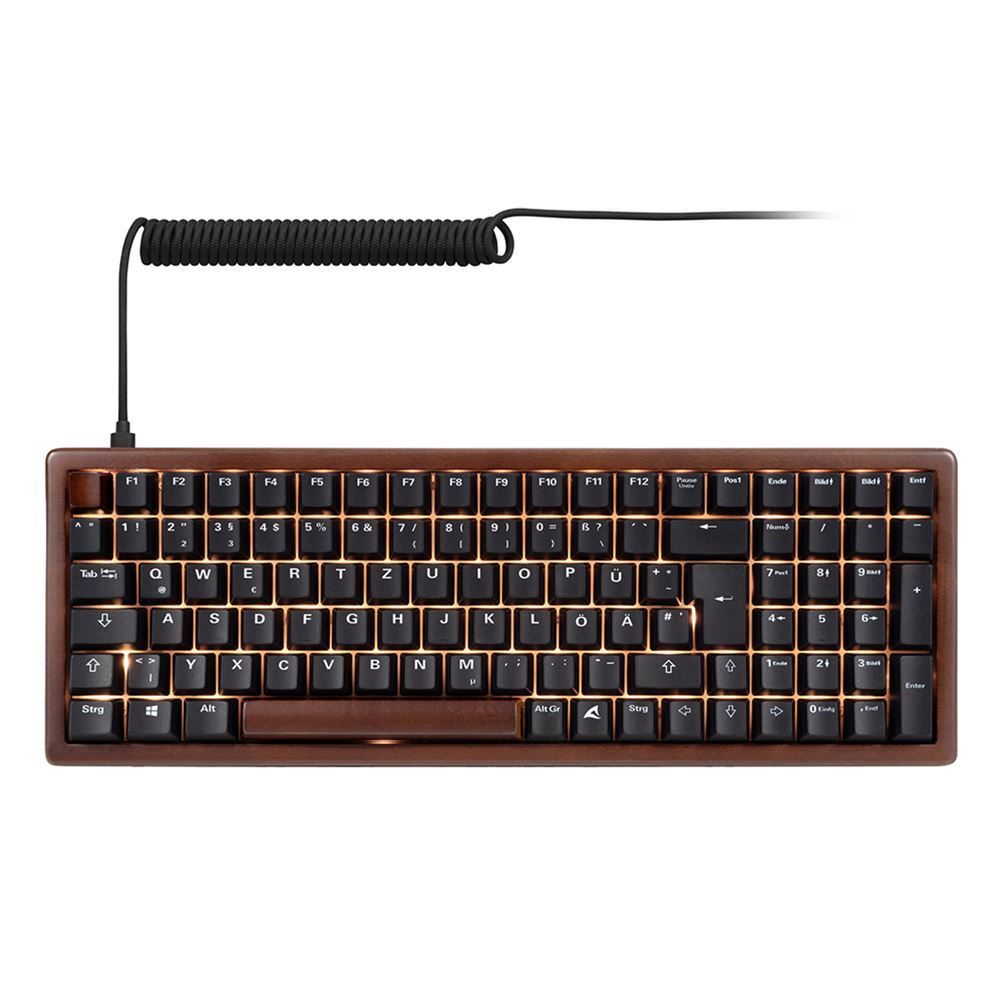 Sharkoon Skiller SGK50 S2 Wood PBT Gaming Keyboard Brown/Black UK